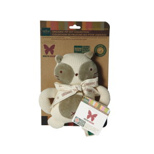 Plush toy with handle - 18cm - grey