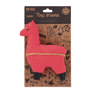 Lama en latex - 4 pattes - rose fluo