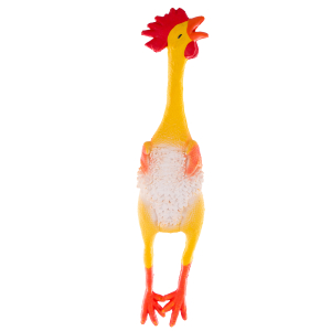 Poulet en latex - 38cm - jaune