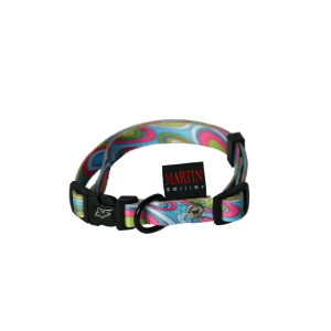 Collier en nylon - Sixties - 30/45cm - 1.6cm - multicolore