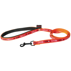 Harnais en nylon - I love pets - 1m - 1cm - orange