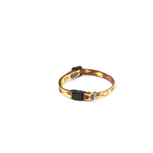 Collier chat en nylon - Saphron - 15/25cm - 1cm - jaune