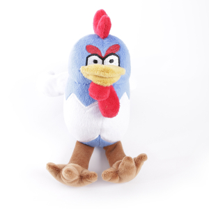 Tricolour plush rooster - Les Frenchies - multicoloured