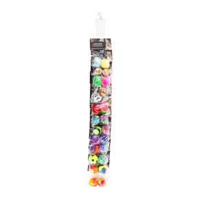 Présentoir clip strip avec 12 sachets de balles - Assortiments - multicolore