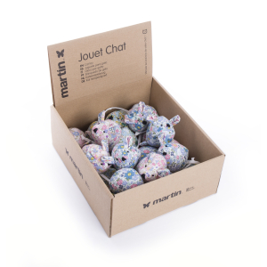 Souris en tissu fleuris - Ethnique - multicolore