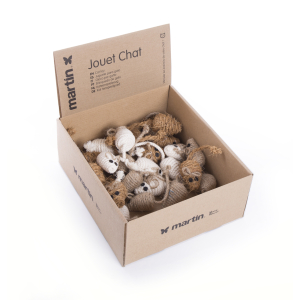 Souris en coton, fibre de coco & sisal - ethnique - multicolore