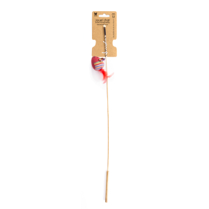 Mouse feather fishing rod - 80cm - multicoloured