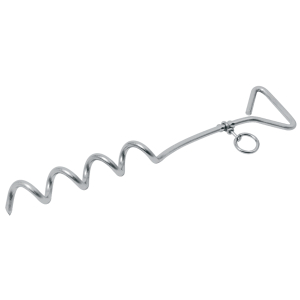 Piquet d'attache en métal - 49cm - gris