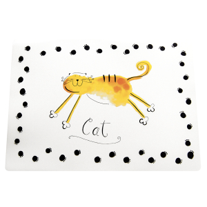 Set de table en plastique - 44X32cm - blanc