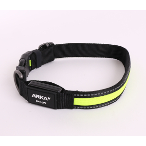 Collier en nylon - Lumineux - 45/63cm - 2.5cm - jaune