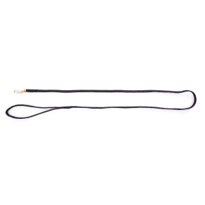 Laisse dorée en nylon - <120cm - 0.7cm - noir