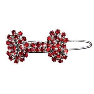 Barette - Os strass - 2.5cm - rouge