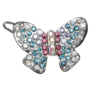 Barette - Papillon strass - multicolore