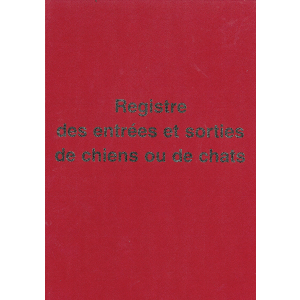Registre des entrées et sorties pour élevage - rouge