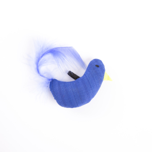 Hen with ethnic fabric feathers - blue