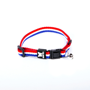 Collier chat en nylon - Les frenchies - 20/30cm - 1cm - tricolor