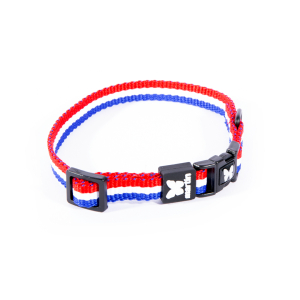 Nylon collar - Les Frenchies - 20/30cm - 1cm - tricolour