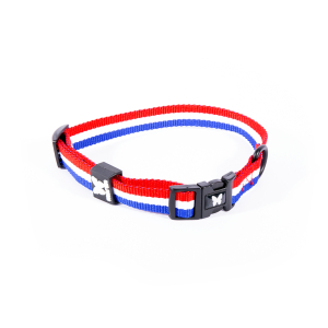 Nylon collar - Les Frenchies - 30/45cm - 1.5cm - tricolour