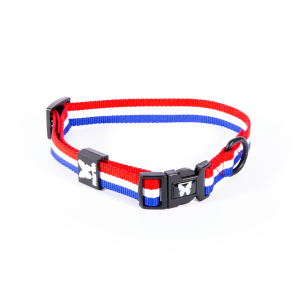 Nylon collar - Les Frenchies - 40/55cm - 2cm - tricolour