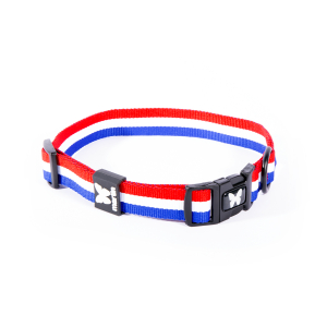Nylon collar - Les Frenchies - 45/65cm - 2.5cm - tricolour