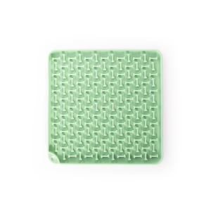 Tapis de léchage carré en silicone - Douceur - 20cm - vert