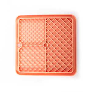 Tapis de léchage trio en silicone - Douceur - 20cm - rose