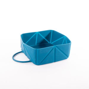 Gamelle pliable en silicone - Douceur - 590ml - bleu