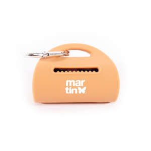 Dog waste bag dispenser - silicone - 9cm - Yellow