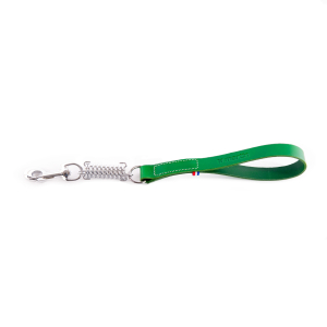 Leather shock absorber lead - 499 two-tone - 50cm - 2.5cm - green