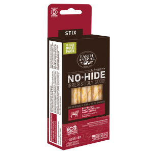 Earth Animal No-Hide Beef Stix Treat Box of 10 - 45g