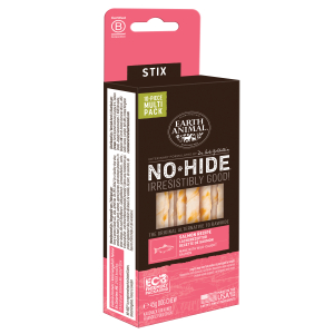 Earth Animal No-Hide Stix Salmon Treat Box of 10 - 45g