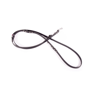 Leather multi-position leash - 499 two-tone - XS - 2.40m - 1.4cm - black