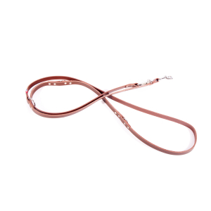 Multiposition leather leash - 499 bicolour - XS - 2.4m - 1.4cm - brown