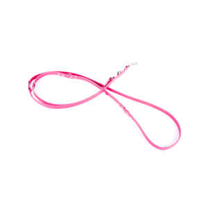 Laisse multiposition en cuir - 499 bicolore - XS - 2m40 - 1.4cm - rose
