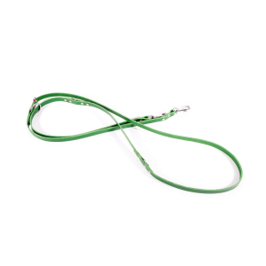 Laisse multiposition en cuir - 499 bicolore - XS - 2m40 - 1.4cm - vert