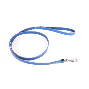 Laisse en cuir - 499 bicolore - 1m20 - 1.4cm - bleu
