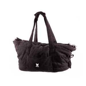 Sac de transport couchette noir pour chien - Toudoudou