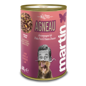 Morceaux en sauce Martin Les Mijotés Agneau pour chien - 400g