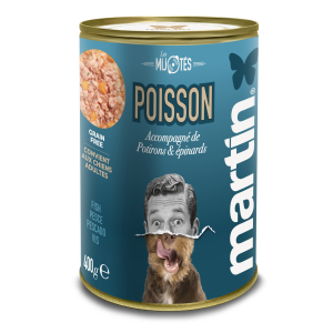 Morceaux en sauce Martin Les Mijotés Poisson pour chien - 400g