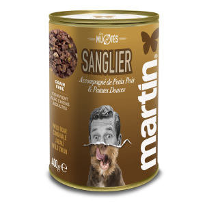 Morceaux en sauce Martin Les Mijotés Sanglier pour chien - 400g