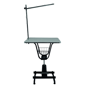 Table de toilettage hydraulique rotative bois rectangle HYDRO I - 90x55 - gris