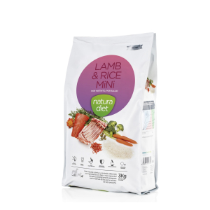 Natura Diet Lamb & Rice Mini Dog Kibble - 3kg