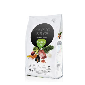 Natura Diet Ibérico & Rice Kibble for Dogs - 3kg