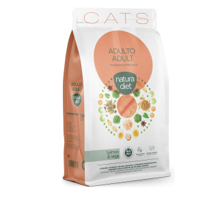 Natura Diet Salmon Kibble for Cats - 1.5kg