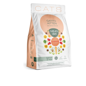 Natura Diet Salmon Kibble for Kittens - 3kg