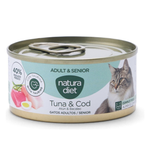 Pâté Natura Diet Thon & Cabillaud pour chat adulte & senior - 85g
