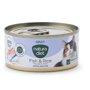 Pâté Natura Diet Poisson & Riz pour chat - 85g