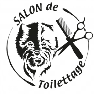 Autocollant marcaron pour salon diam. 40 cm tête westie