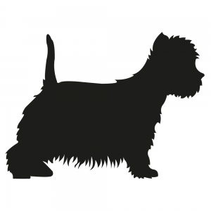Westie dog body sticker