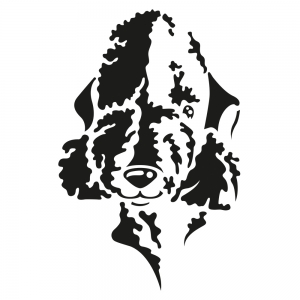 Bedlington dog head sticker